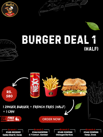 Deal 1 [Half] (1 Zinger + 1 French Fries Regular half + can)
